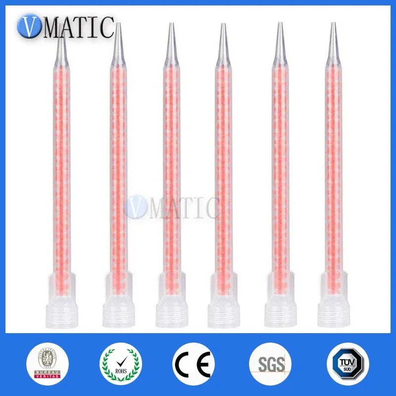 ‌100PCS Static Mixer Nozzles for 200-600ml Dual Ratio 1:1 & 2:1 High-Flow Dispensing Tips Epoxy, Polyurethane Silicone Adhesives