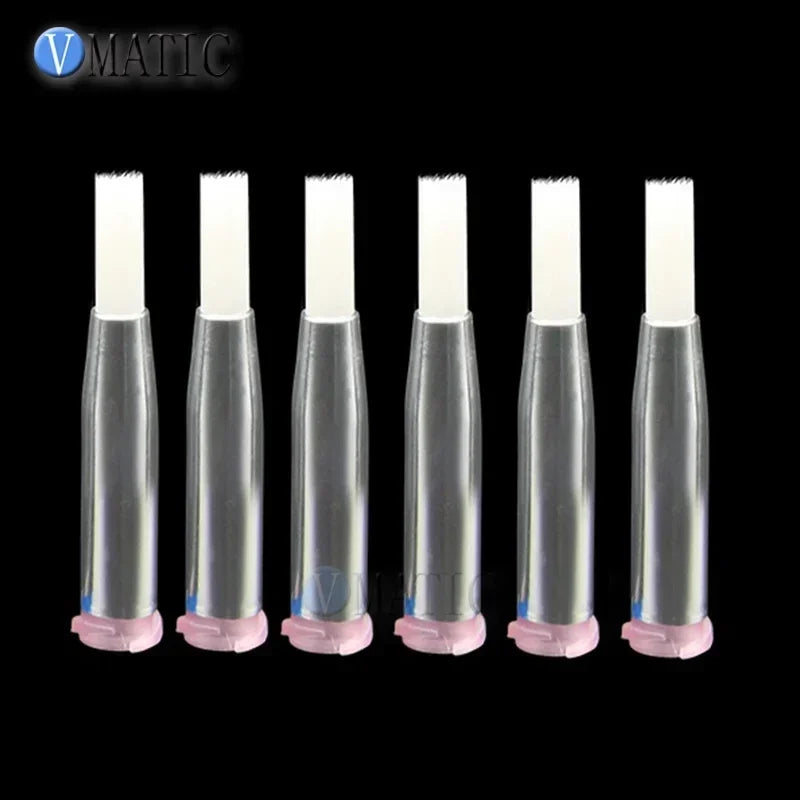 20G Dispensing Brush Tips 10PC Set | 4mm Nylon Bristle for Epoxy Resin & Electronics Repair (Stainless Steel Needle + Luer Lock)