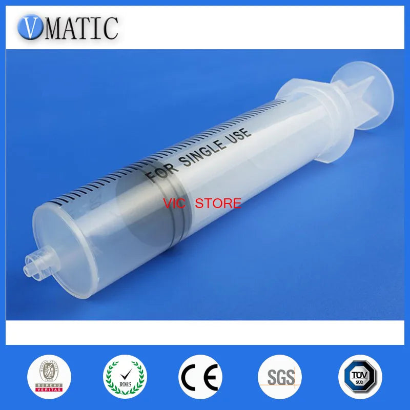 Free Shipping 5Pcs Glue Dispensing Plastic Manual Syringe / Hand Syringe 100cc/ml