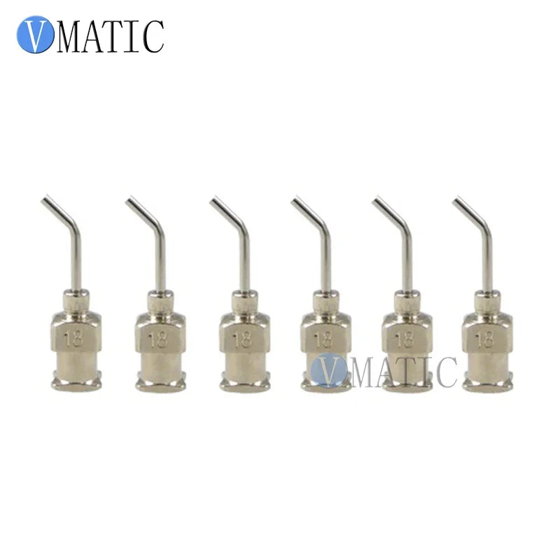 Free Shipping 12Pcs 1/2'' Inch 18G 45 Degree Bent Stainless Steel Dispensing Needle