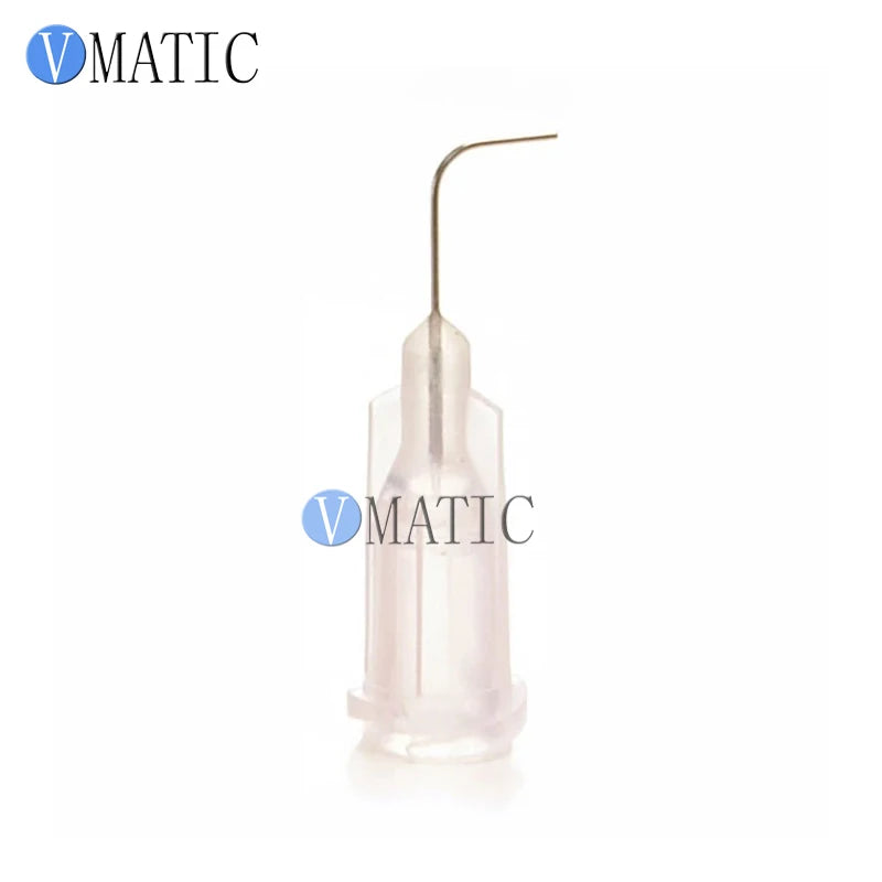 High Quality 100Pcs Stainless Steel Precision Bent Needle For Fluid Dispensing 90 Angle Clear Color 27G Needle 0.5'' 1/2 Inch