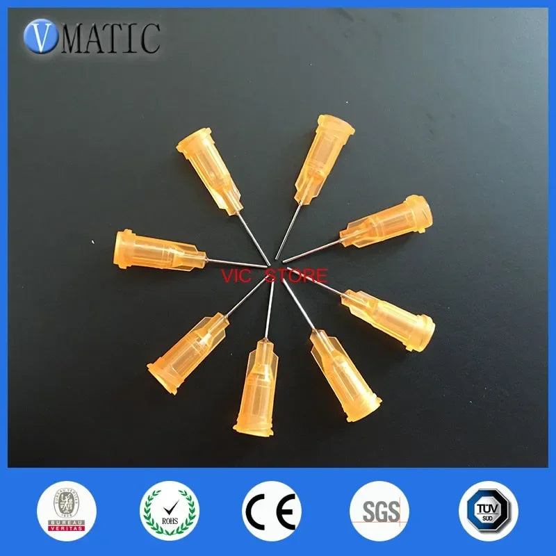 Free Shipping 23G Te Premier Dispensing Tips, 0.5" 1/2 Inch Tubing Length 100 Pcs Glue Dispensing Needles
