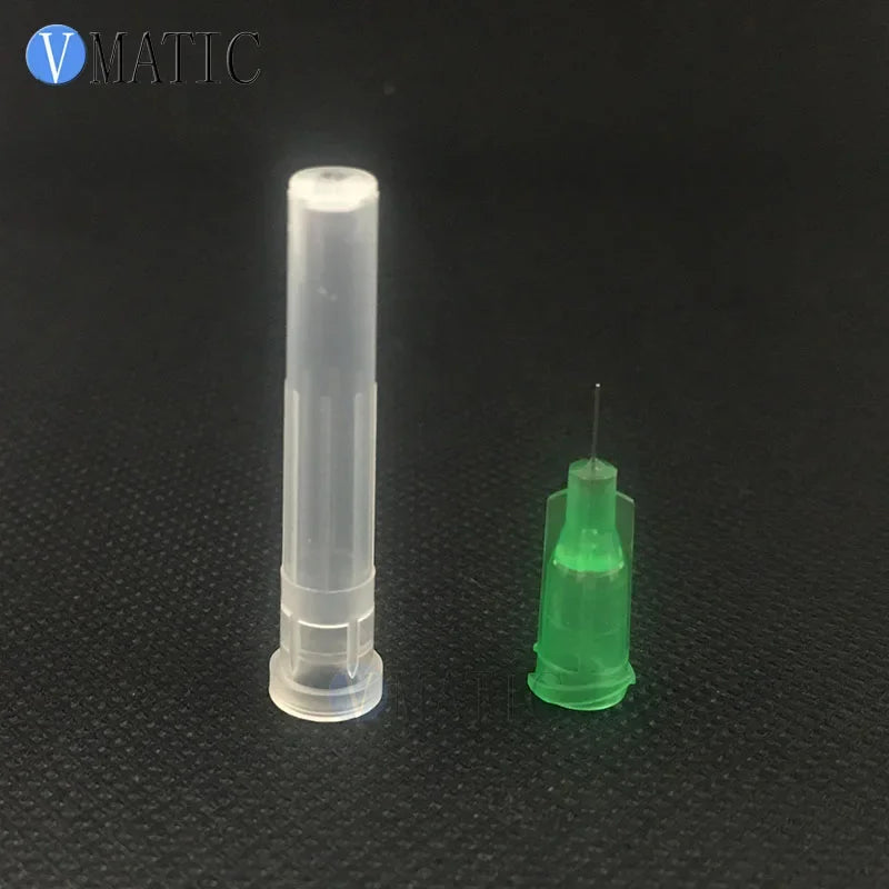 Free Shipping 100Pcs 34G 1/4'' Inch Glue Dispensing Needle Tip With Needle Caps