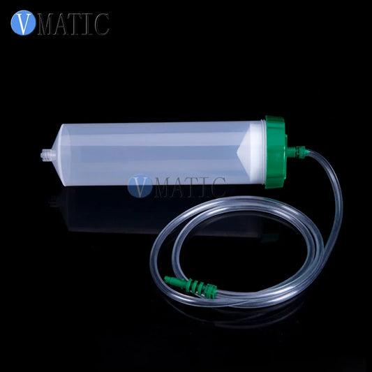 Free Shipping Luer Lock Tip Liquid Dispensing Pneumatic Syringe Barrel 300 Ml 300 Cc With Piston & Adapter