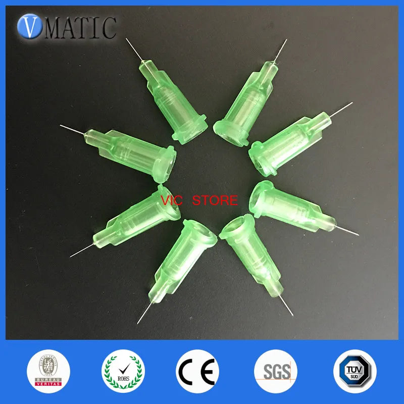 Free Shipping 100Pcs Non Sterilized 34G 0.25'' Tubing Length Liquid Dispensing Tips Glue Dispense Needle 1/4 Inch