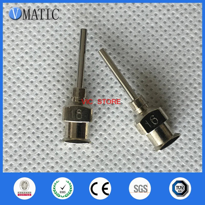 2023 High Precision 0.5'' 16G Stainless Steel Glue Dispensing Tip 12Pcs Liquid Dispenser Needles 1/2 Inch