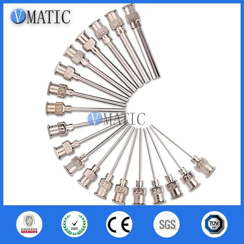 ‌8-30G Precision Dispensing Needles |(1") Stainless Steel Tips 12-Pack for Adhesive & Epoxy | Fast Shipping‌