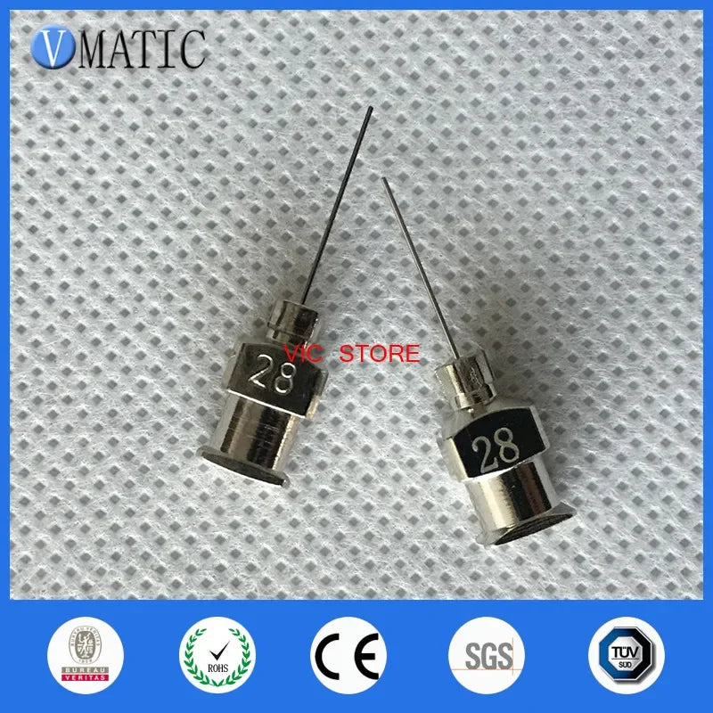 Free Shipping 0.5'' Tip Length 28G All Metal Blunt Stainless Steel Needle 1/2 Inch 12PCS