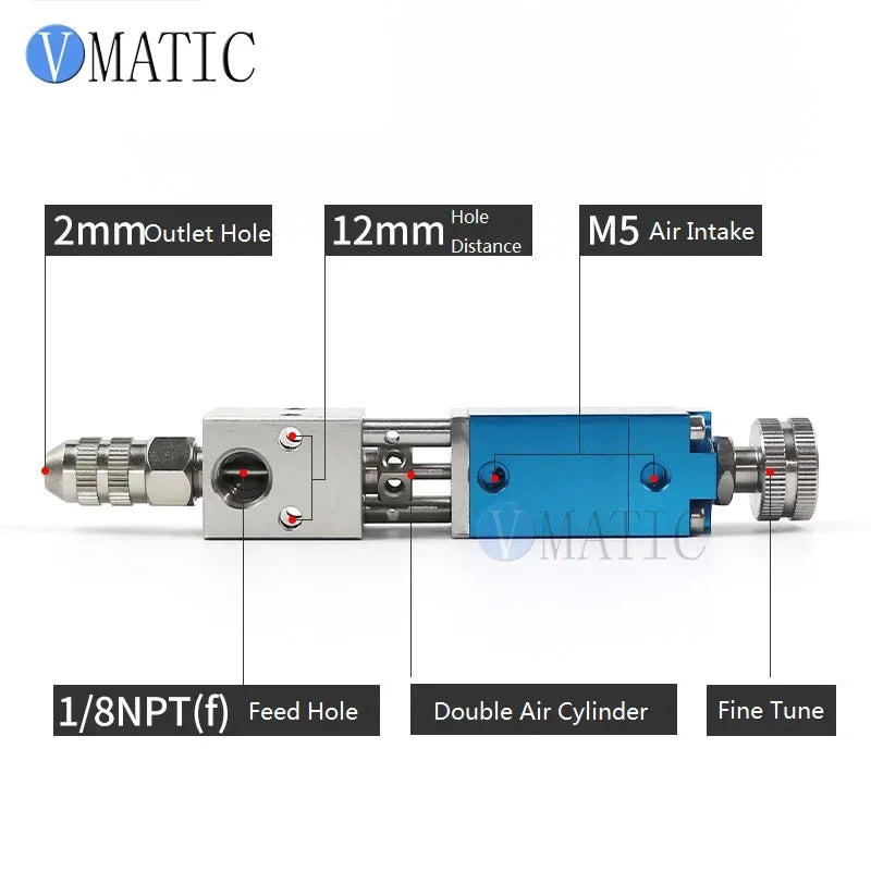 Free Shipping Single Liquid Needle Off Pneumatic Glue Fluid Dispensing Nozzle Valve