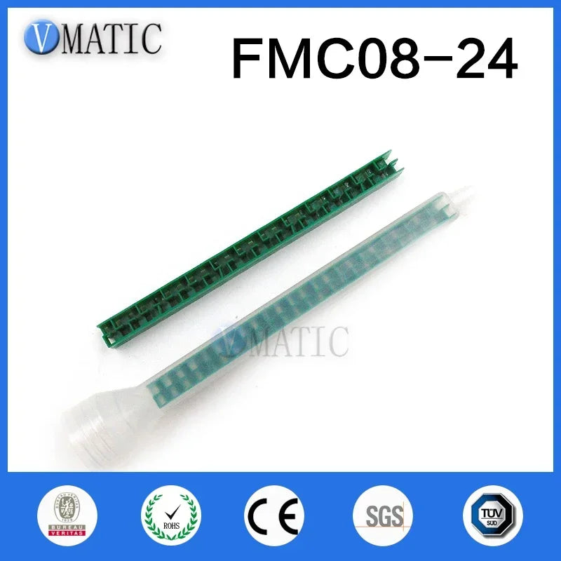 ‌Industrial Static Mixer Nozzles FMC08-24 | 5PCS Screw-Mount Silicone Mixing Tips for Epoxy/Adhesive (Anti-Leak) Free Shipping‌