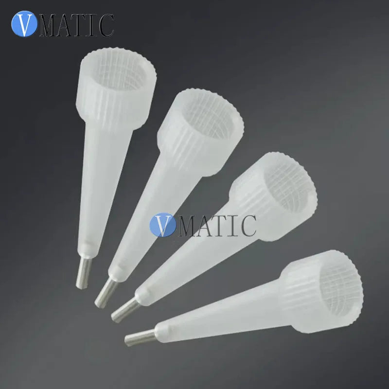 Internal Thread Plastic Dispensing Nozzle - Thickened Conical Nozzle for Marking Adhesive, Extended Design