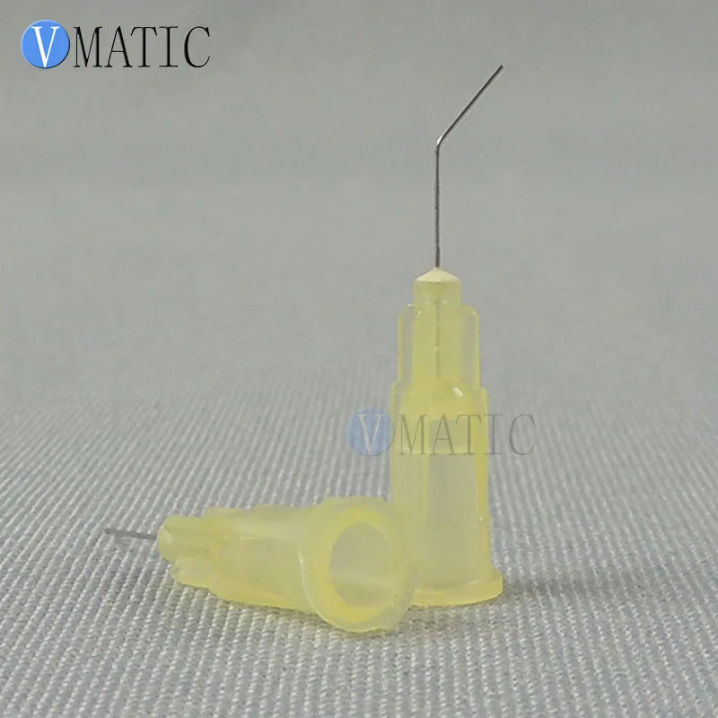 Free Shipping 100Pcs 0.5'' 13mm Length 45 Degree Bent 30G Adhesive Glue Dispensing Dispenser Needle 1/2 Inch