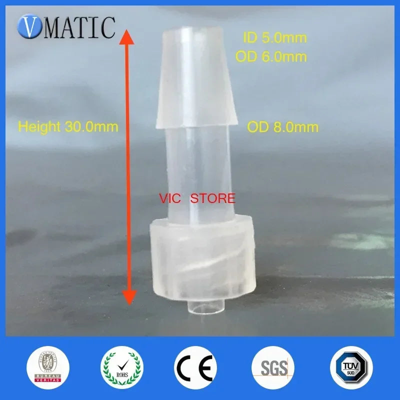 High Quality 100Pcs/Lot 1/4 Inch Barb Male Luer Tapered Syringe Fitting (Polyprop) Luer Lock Tapered Connector