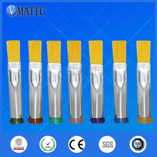 10-Pcs Industrial Dispensing Tips Kit | Multi-Gauge (14G-27G) Flat Brush Applicators for Epoxy & Resin Coating