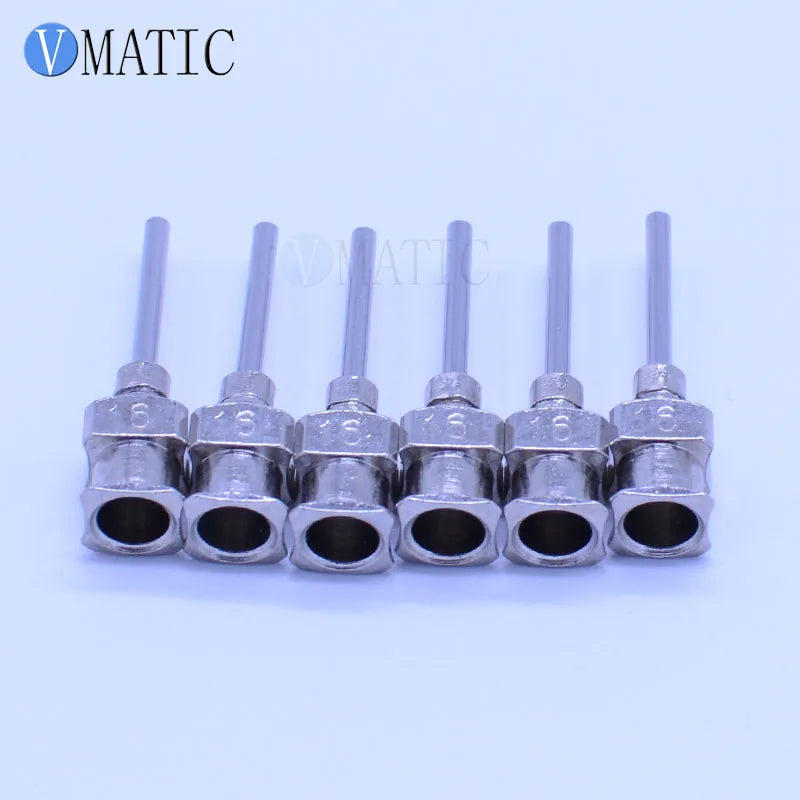 Free Shipping 0.5''  Length 16G All Metal Tips Blunt Stainless Steel 12Pcs Glue Dispensing Needles Syringe Needle Tips 1/2 Inch