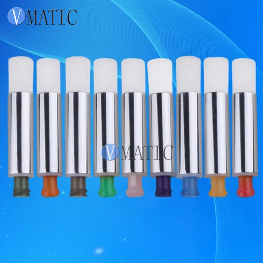10mm Round Brush Tip Nozzle, Soft Bristles, Threaded for Glue Dispenser - Precision Adhesive Applicator