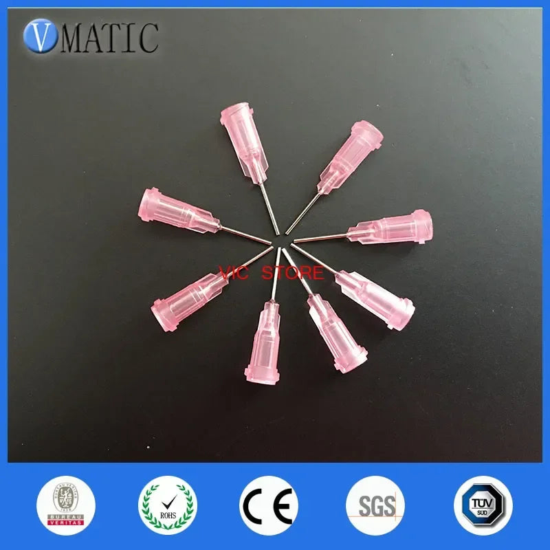 Free Shipping Top Rated Pink Color 20G Stainless Steel Dispensing Needle Tips 1/2 Inch Glue Dispenser Syringe Needle Tips 100pcs