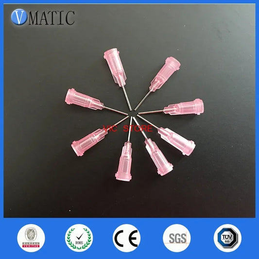 Free Shipping Top Rated Pink Color 20G Stainless Steel Dispensing Needle Tips 1/2 Inch Glue Dispenser Syringe Needle Tips 100pcs