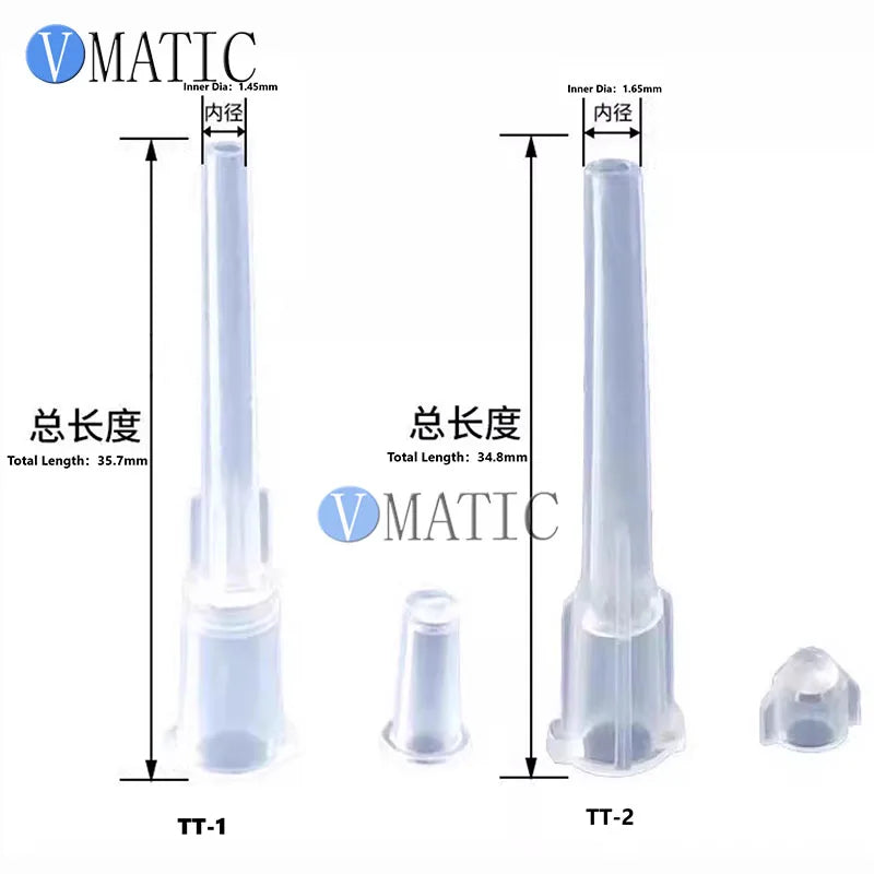 Free Shipping 10-27G Plastic Luer Lock Dispensing Tips | Tapered Cone Assortment for Glue & Adhesives
