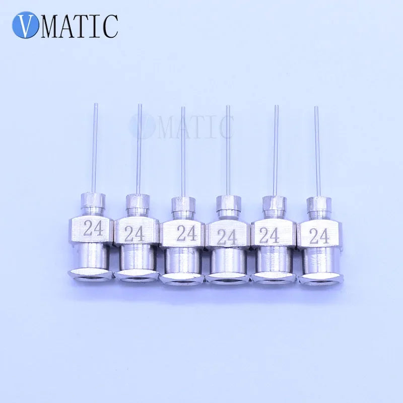 Free Shipping 0.5'' Length 24G All Metal Blunt Stainless Steel 12Pcs Glue Fluid Liquid Dispensing Syringe Needle Tips 1/2 Inch