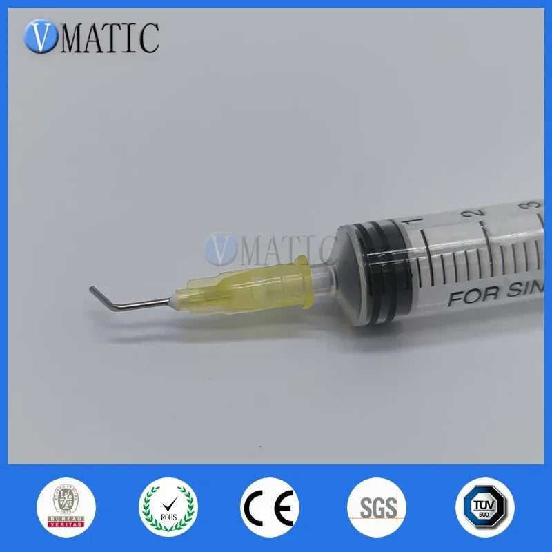 Free Shipping 100Pcs 20G 45 Bent Degree 0.5'' Pre-Bent Glue Dispenser Needle Tip 1/2 Inch