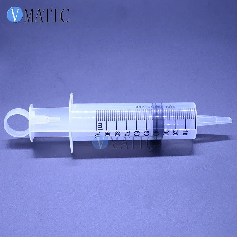 Free Shipping Liquid Glue Dispensing Large Big 100ml 10cc Syringe Big Mouth + PVC Tube 100mm Length