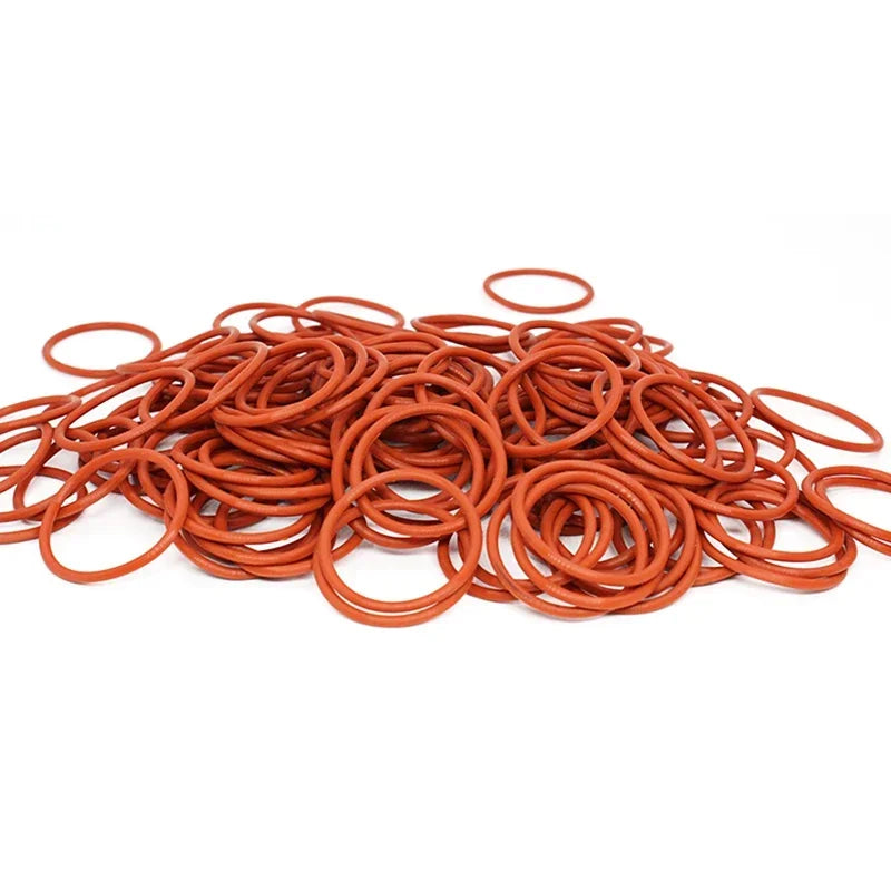 Red Silicone O-Ring OD 10-80mm Thickness CS 3/3.5/4/5mm Food Grade Sealing Ring Waterproof & Insulated Gasket Washer