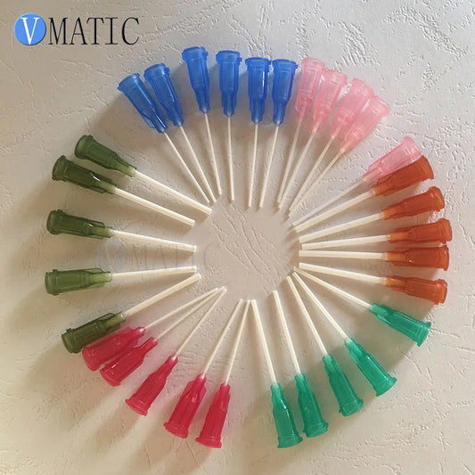 ‌600Pcs PP Flexible Dispensing Needles 14-25G Mix | 1'' Length Multi-Size for Cosmetics/Electronics (Anti-Clog) Free Shipping‌