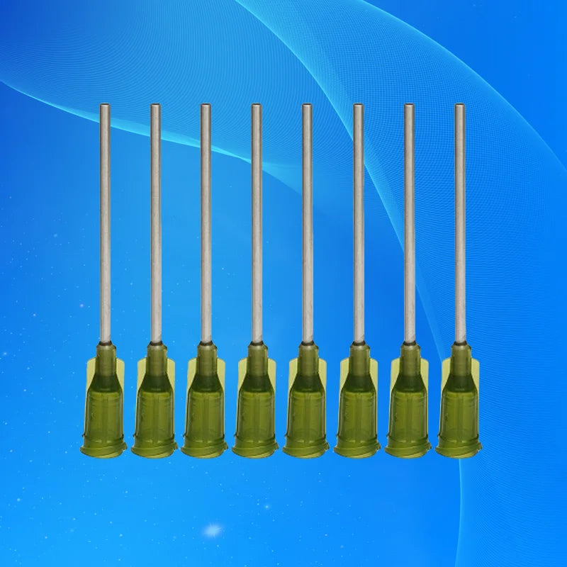 Free Shipping 1.5 Inch 14G TE Premier Dispensing Tips Dispense Needles Olive Color 14G Needle 1-1/2 Inch