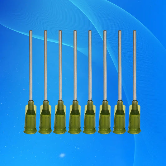 Free Shipping 1.5 Inch 14G TE Premier Dispensing Tips Dispense Needles Olive Color 14G Needle 1-1/2 Inch