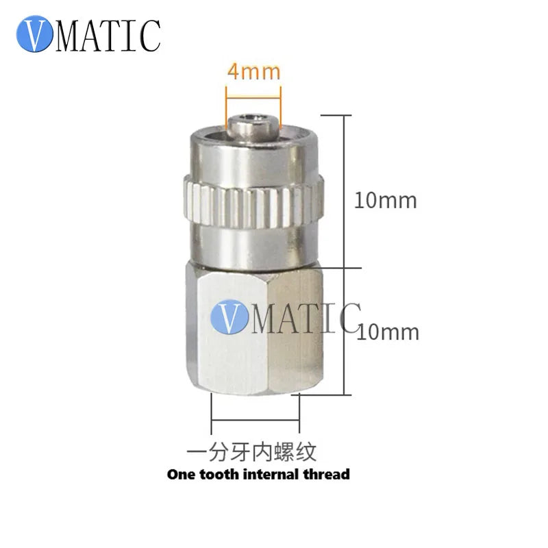 Free Shipping Metal Female Luer Lock to 1/4" & 1/8" Thread Adapter (M6/M8/1/8 Inch Optional)