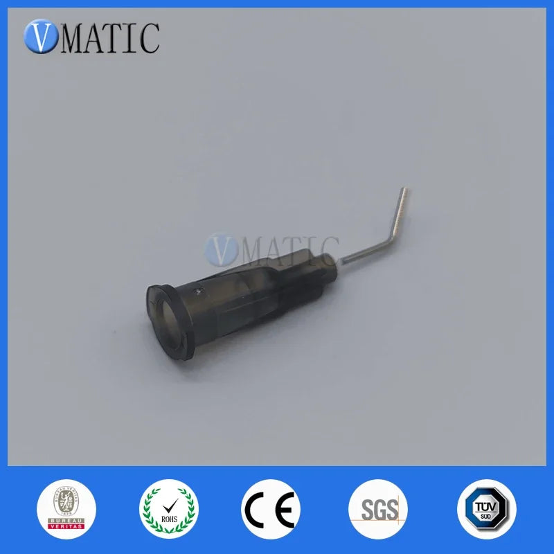 Free Shipping 100 Pieces 22G 45 Bent Degree 0.5'' 1/2 Inch Glue Dispensing Needle Bayonet Type Needles