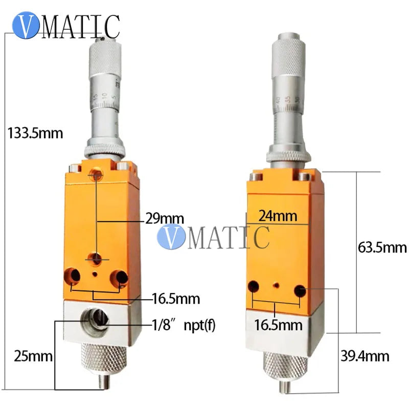 Free Shipping Micrometer Adjustment Plunger Dispensing Precision Valve for UV Glue, Ink, Alcohol Adhesives