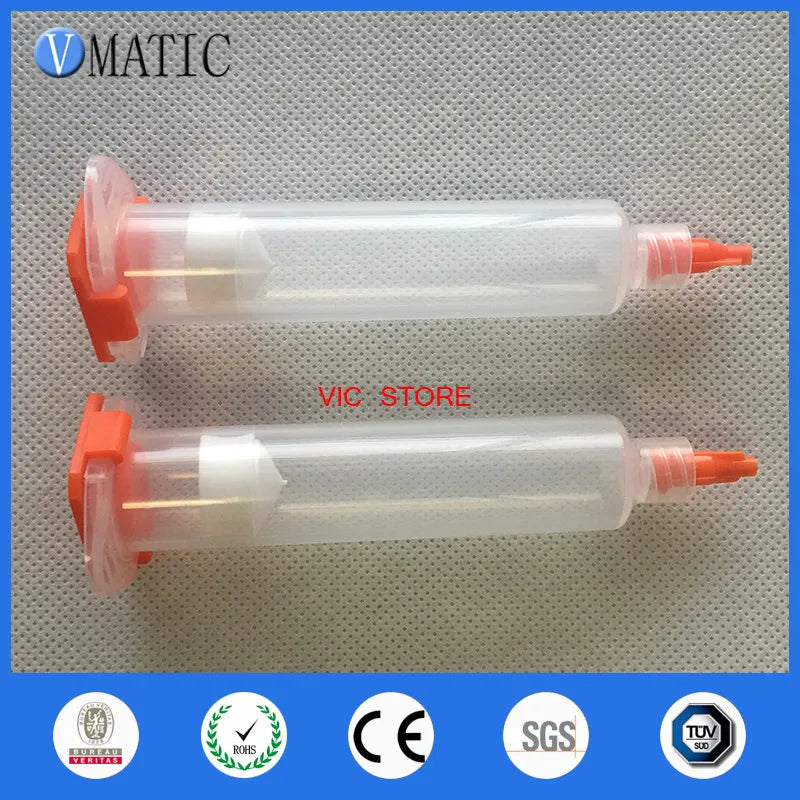 High Quality 55Cc/Ml Us Style Dispenser Pneumatic Syringe With Tip Cap And End Cap, Dispensing Syringe