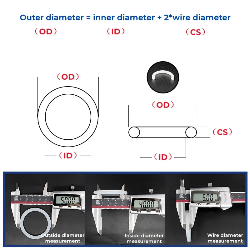 White Silicone O-Ring OD 5-80mm Thickness CS 1/1.5/2/2.4mm Heat Resistant Food Grade Waterproof Washer Rubber Gasket