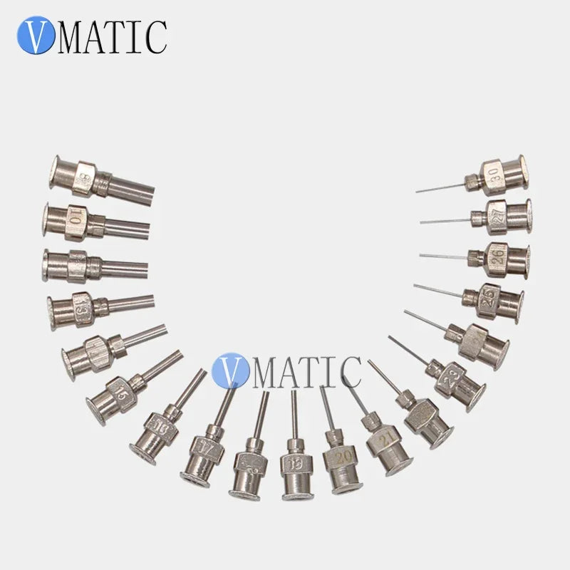 Free Shipping Precision Metal Blunt Stainless Steel Tip 12pcs Liquid Glue Dispensing Syringe Dispenser Needle 1/4 Inch