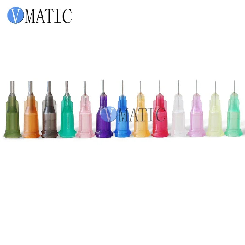‌100Pcs 25G Dispensing Needles 0.25'' Tip | Luer Lock Precision for Epoxy/Silicone Free Shipping‌