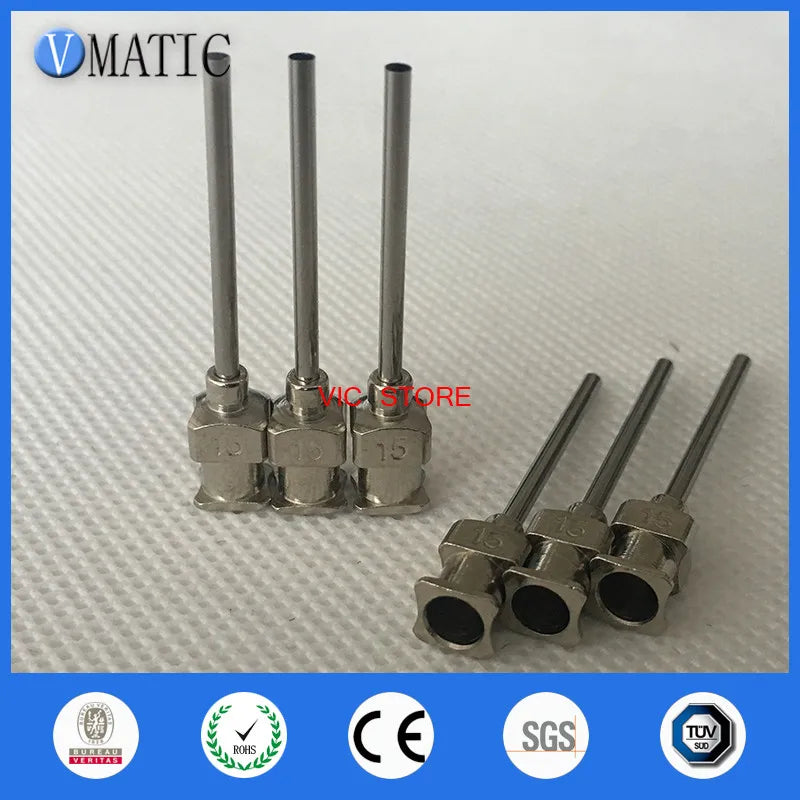 High Quality 12Pcs 1 Inch Tip Length 15G Blunt Stainless Steel Glue Dispensing Needles Syringe Needle Glue Dispenser Tips