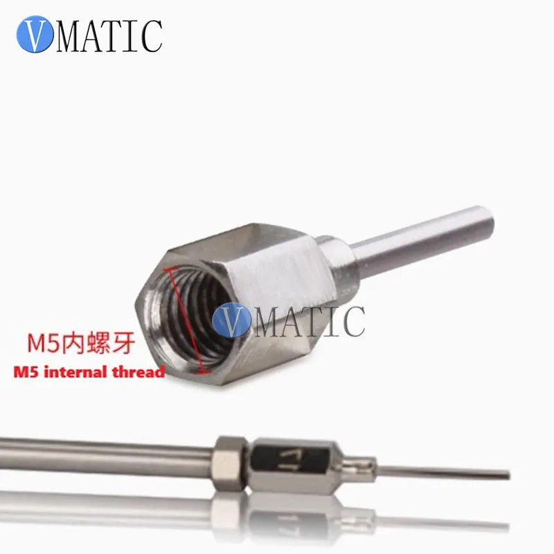M5 Thread Solder Tip 1/2 Inch Hexagonal Gold Plated Solder Paste Needle Nozzle Save Solder Paste for Soldering Iron Accessories