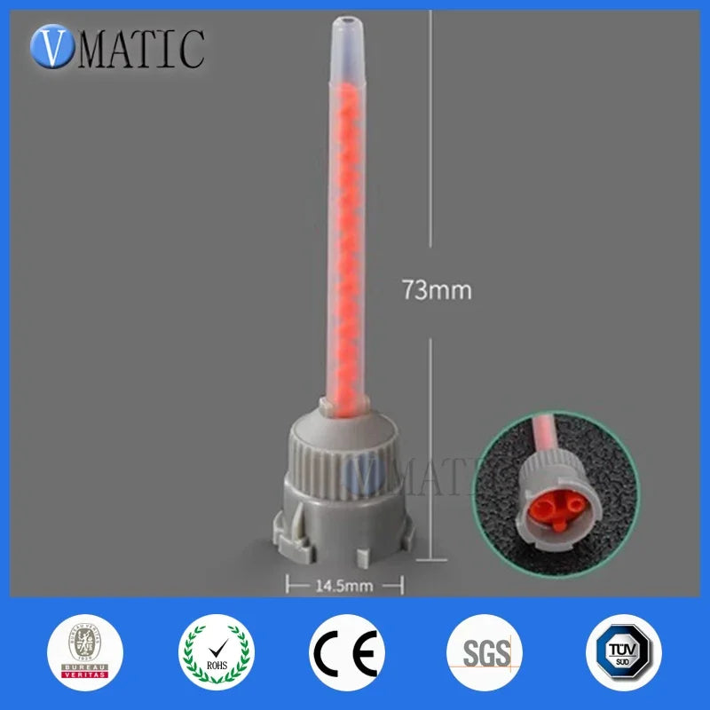 Free Shipping MB3.2-16L 10: 1 Mixed Nozzle Spiral Tube Core Double Liquid Bell Mouth Static Mixture Mixer Overhead Mixers 10pcs