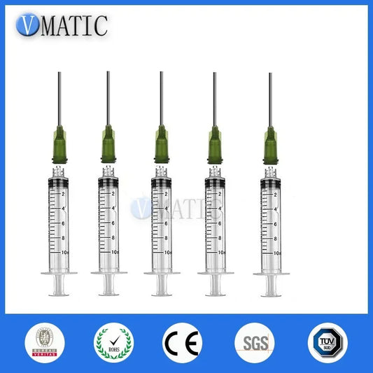 Free Shipping High Recommendation Non Sterilized 5 Sets 1 Inch 14G Dispenser Needles With Plastic Syringe