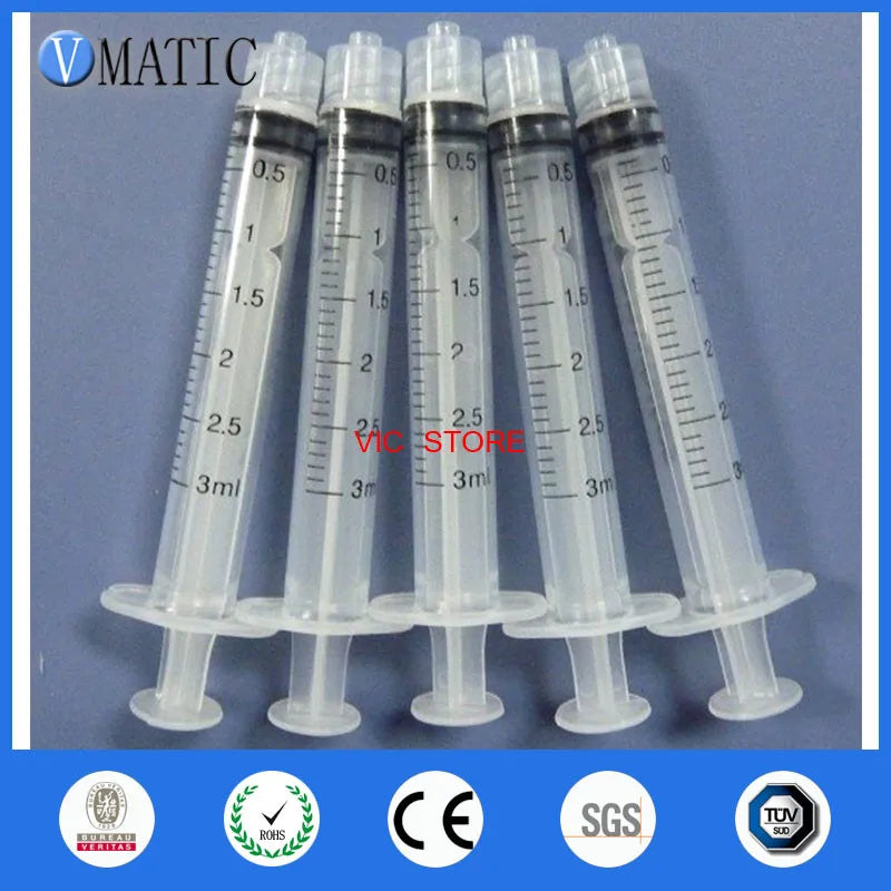 Free Shipping China Factory 100Pcs 3ml Dispensing Plastic Liquid Dispenser Syringe 3cc
