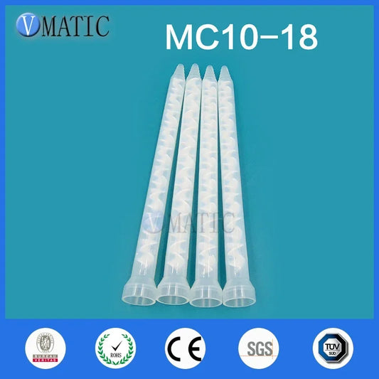 ‌Industrial Static Mixer Nozzles MC-MS10-18 | Dual-Cartridge Epoxy Dispensing Heads (PTFE White Core） Free Shipping‌