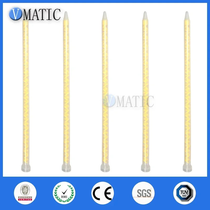 High Quality Resin Static Mixer MS 10-32 Mixing Nozzles For Duo Pack Epoxies (Yellow Core)