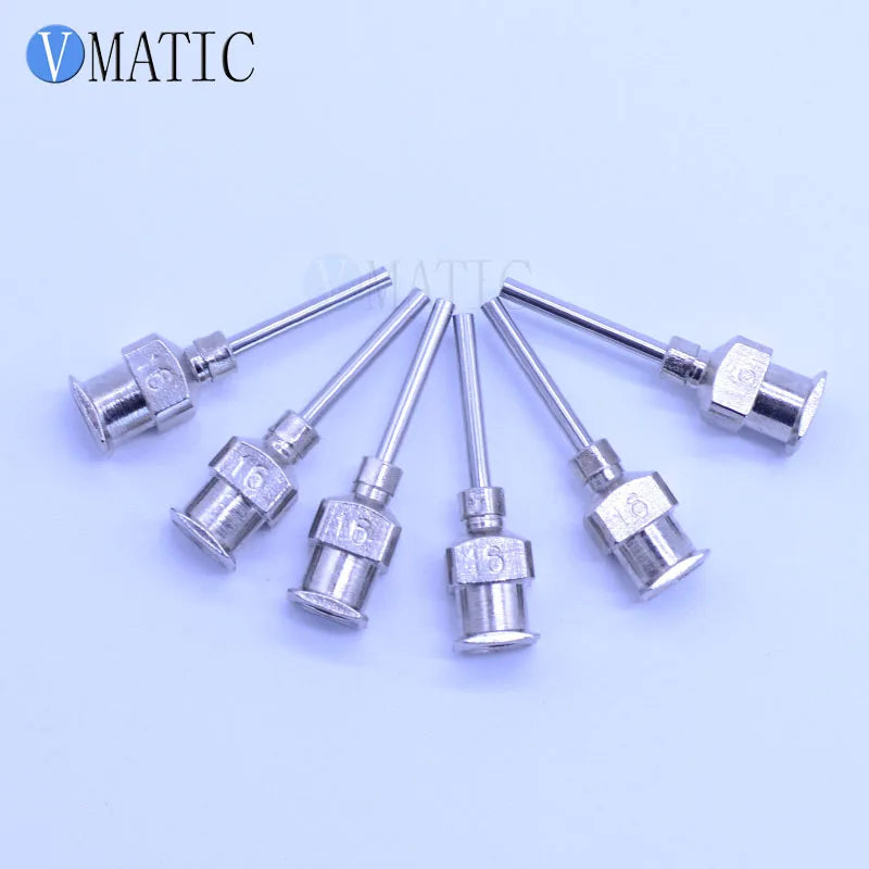 Free Shipping 0.5''  Length 16G All Metal Tips Blunt Stainless Steel 12Pcs Glue Dispensing Needles Syringe Needle Tips 1/2 Inch