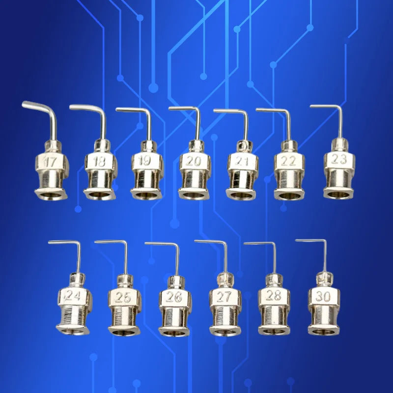 ‌13-30G Angled Dispensing Needle 0.5'' | 90° Stainless Steel Luer Lock Tips for Industrial Adhesive & Cosmetic | 12pcs Fast Ship