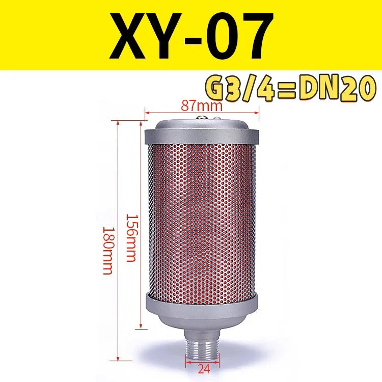 Free Shipping XY-05 Noise Reduction 07 Dryer Silencer Exhaust Muffler Pneumatic Diaphragm Pump 20/15/12
