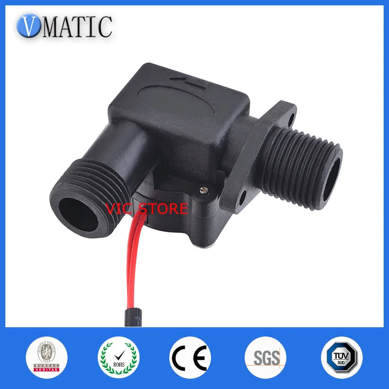 High Quality VCB658 Electronic Automatic Toilet Sensor Faucet Oem G1/2 Black Meter Electric Water Flow Switch