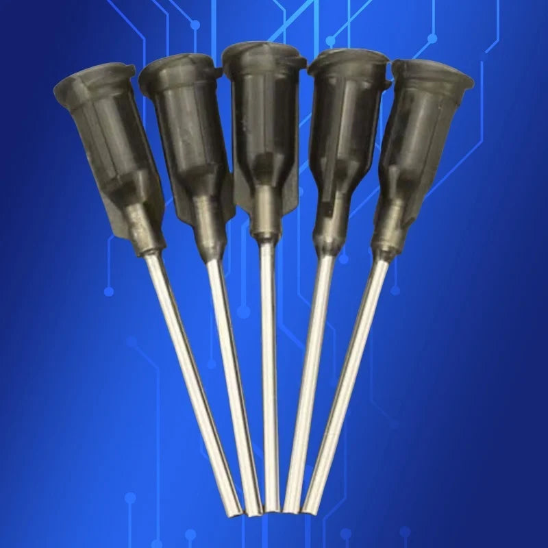 ‌16G 1" Industrial Dispensing Needle Tips 100Pcs | Stainless Steel Syringe Needles for Glue/Epoxy/Solder