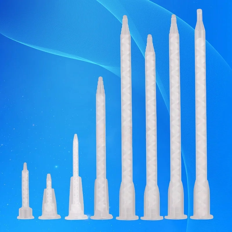 Dual-Component Static Mixer Nozzle | 12-Lobe Helix Mixing Element for Epoxy Dispensing